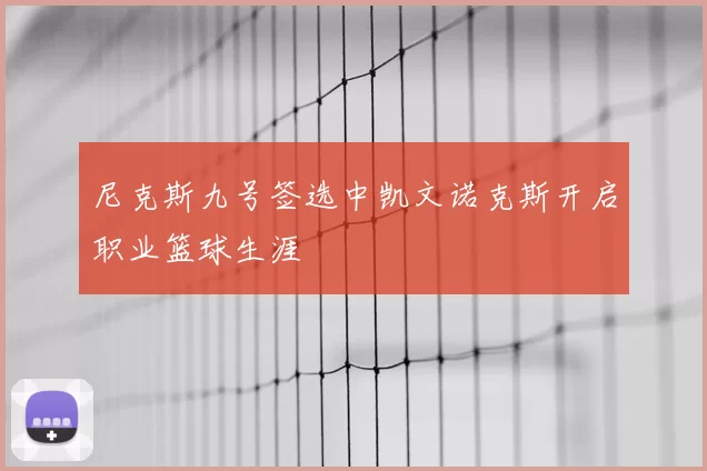 尼克斯九号签选中凯文诺克斯开启职业篮球生涯